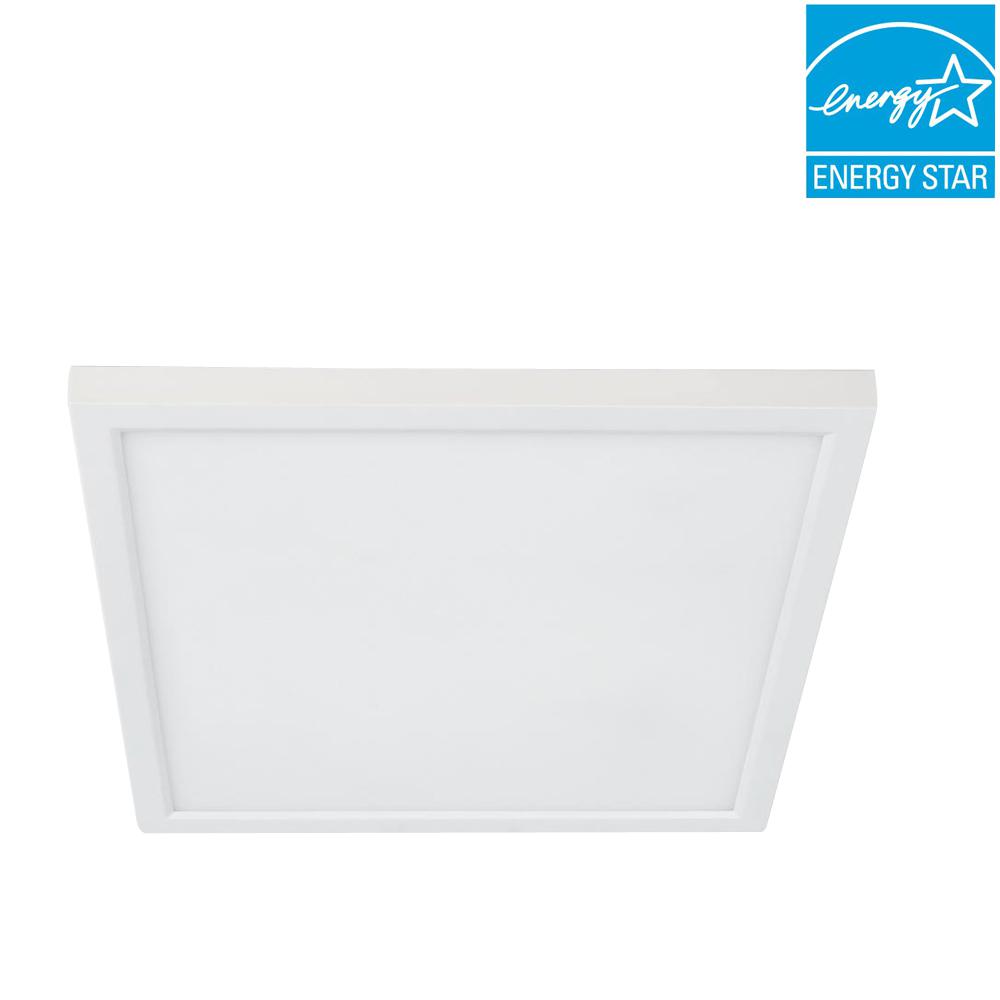 Feit Electric 7 5 In 12 Watt Title 24 Dimmable White Integrated Led Square Flat Panel Ceiling Flush Mount With Color Change Cct