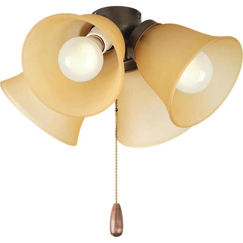 Progress Lighting Fan Light Kits Collection 4 Antique Bronze Ceiling Kit