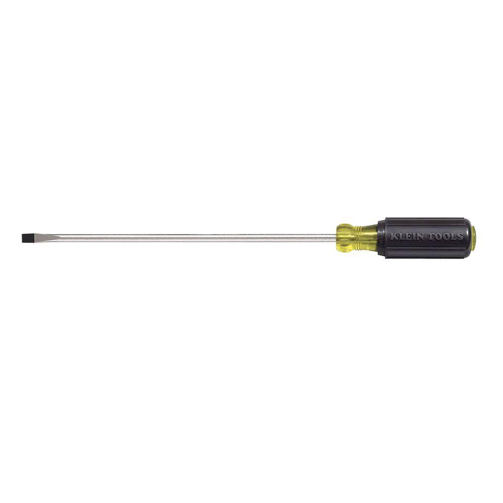 Klein Tools 3/16 in. Flat Head Screwdriver with 6 in. Round Shank and Cushion Grip