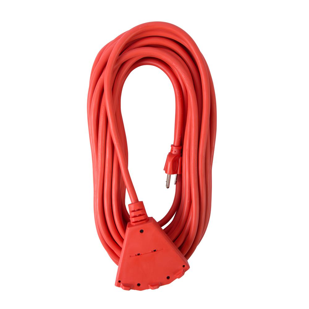 Bergen Industries 50 ft. 14/3 SJTW 15 Amp/125-Volt Outdoor Triple Tap Extension... by Bergen Industries
