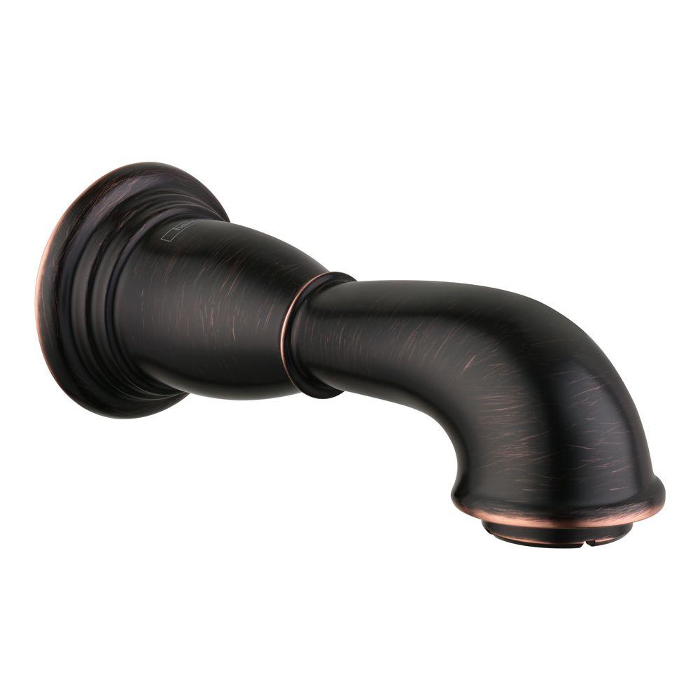 Hansgrohe Wall-Mounted C Tub Spout in Rubbed Bronze (Valve Not Included)