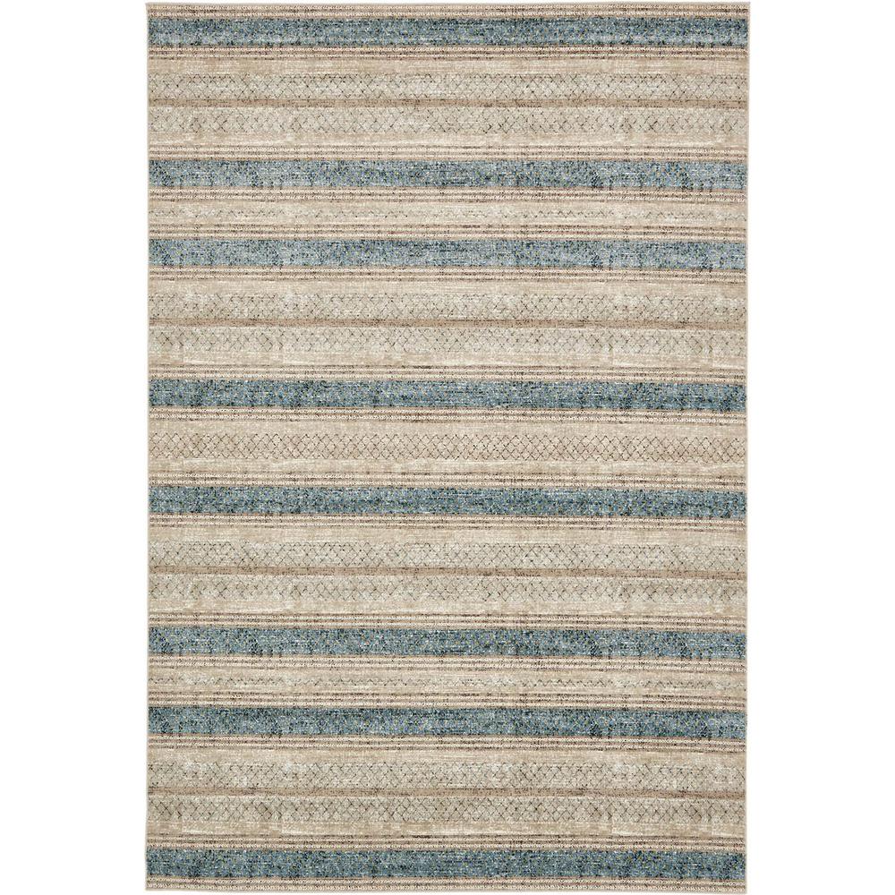 Unique Loom Mirage Beige 7 ft. x 10 ft. Area Rug3130769 The Home Depot