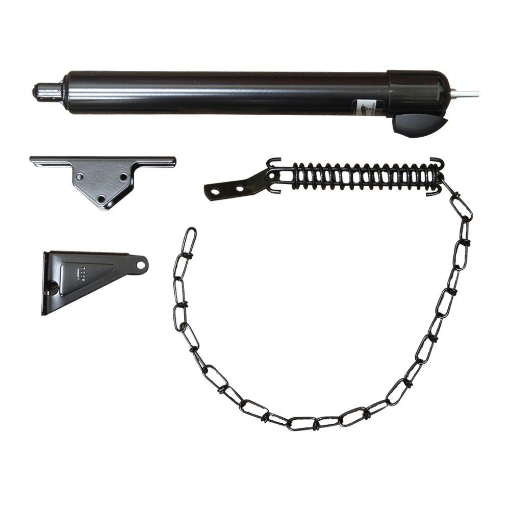 Unique Home Designs Black Heavy Duty Door Closer and Windchain