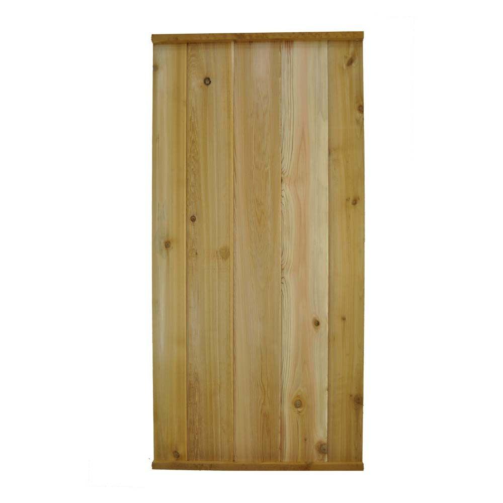Signature Development 48 in. H x 23.25 in. W Western Red Cedar Tongue and Groove Fence Board