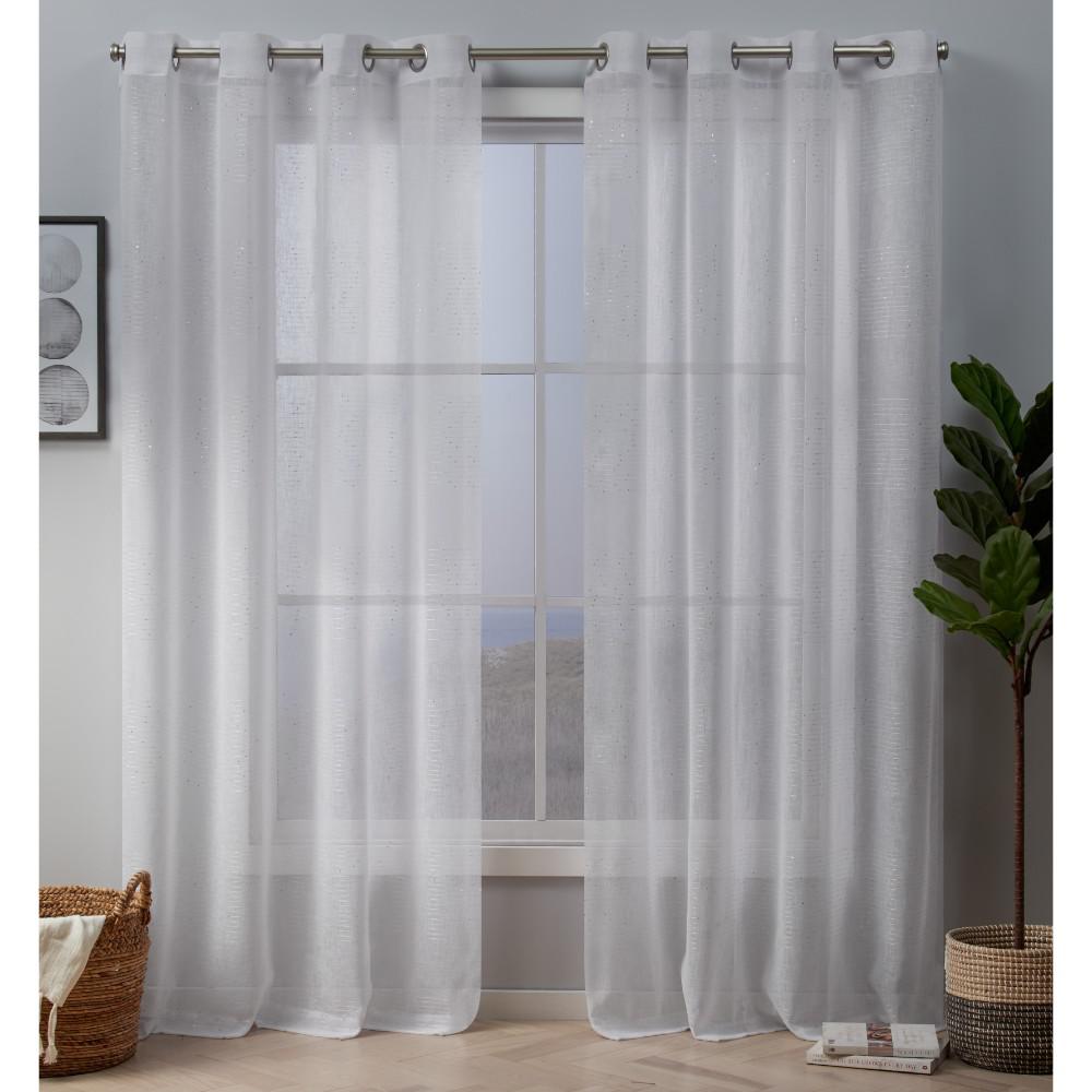 Exclusive Home Curtains Crest 54 In W X 84 L Sheer Grommet Top Exclusive Home Curtains Crest 54 In W X 84 L Sheer Grommet Top Curtain Panel Winter 2 Panels