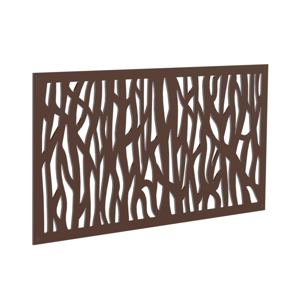 Tuffbilt Sprig 4 Ft X 2 Ft Brazilian Walnut Polymer Decorative