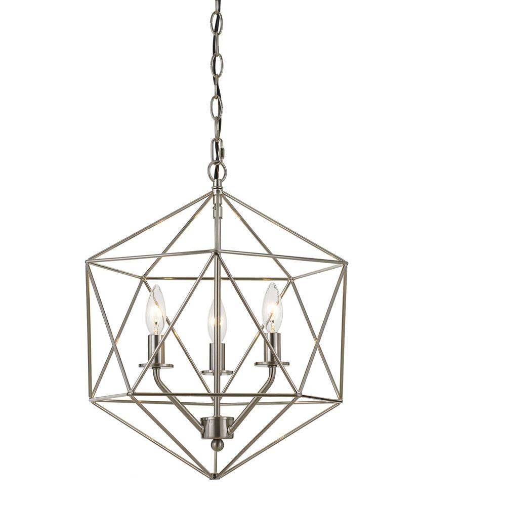 Af Lighting Bellini 3 Light Nickel Chandelier Af Lighting Bellini 3 Light Nickel Chandelier