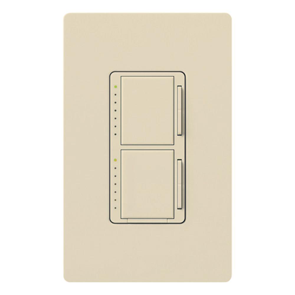 Lutron Maestro 300Watt SinglePole Dual Dimmer EggshellMAL3L3ES