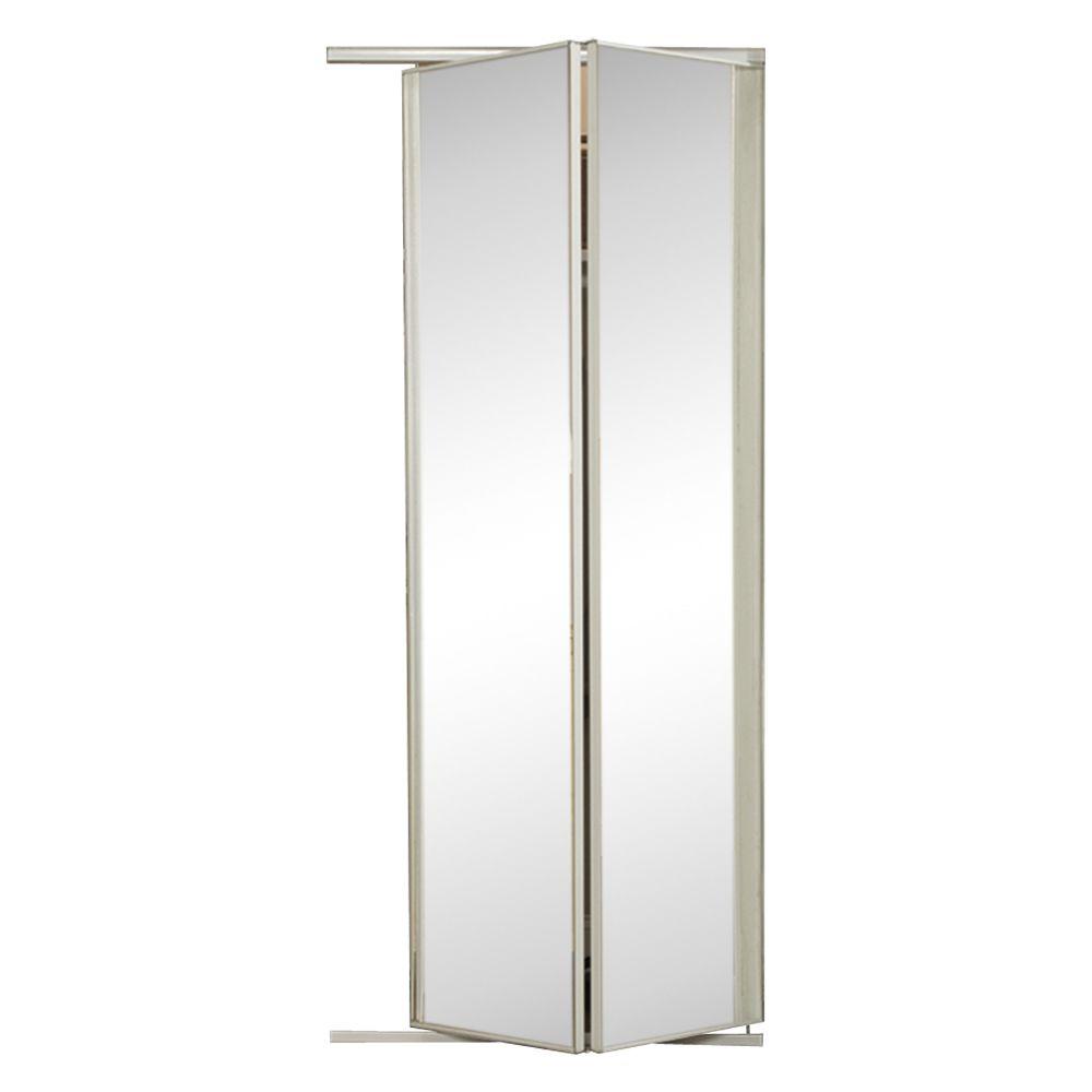 Contractors Wardrobe 24 In. X 80-1/2 In. Brittany Anodized Mirror 1 ...