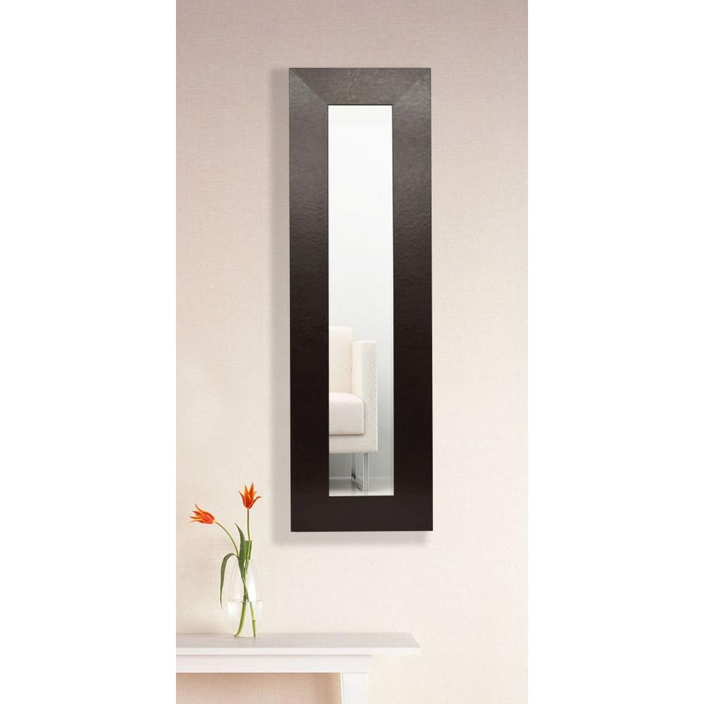 10 In X 36 Black Wide Leather Vanity Mirror Single Panel P37 4 16 In X 30 Wide Brown Leather Vanity Mirror Single