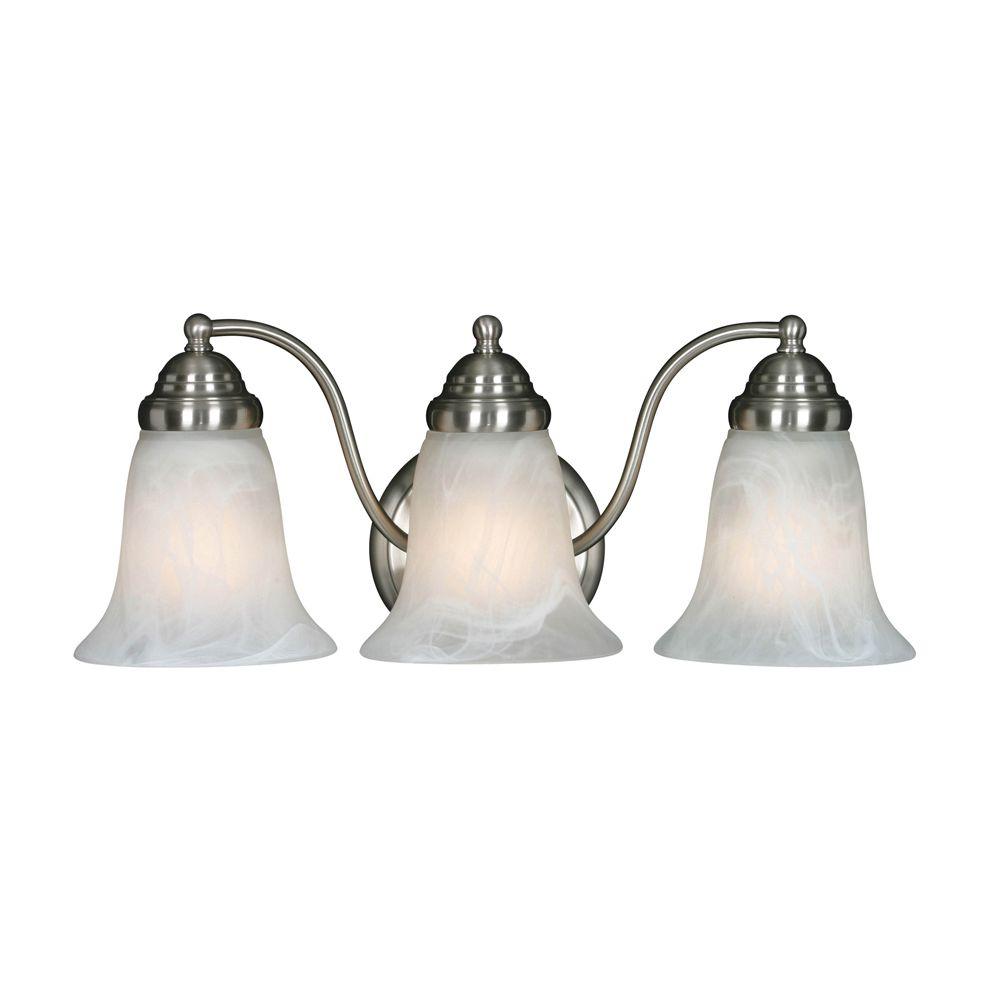 Yvette Collection 3Light Pewter Bath Fixture2223MPPWMBL The Home Depot