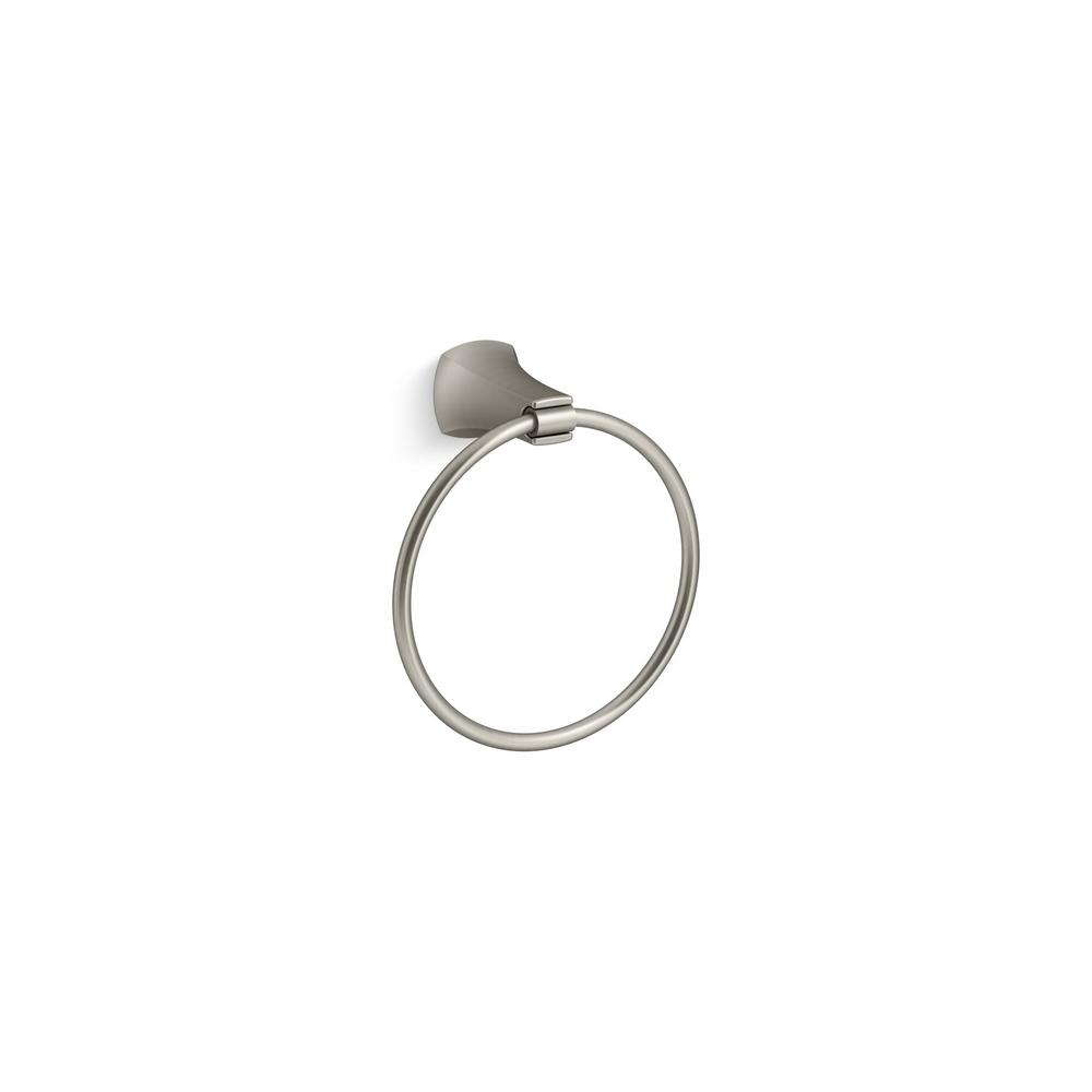 Kohler Rubicon Wall Mount Towel Ring In Vibrant Brushed Nickel K Kohler Rubicon Wall Mount Towel Ring In Vibrant Brushed Nickel
