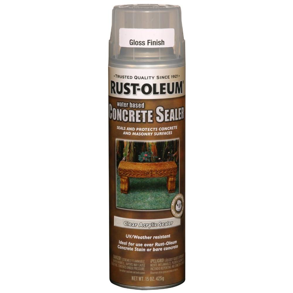 Rust-Oleum Concrete Stain 15 oz. Clear Gloss Sealer (Case of 6)-247166 ...