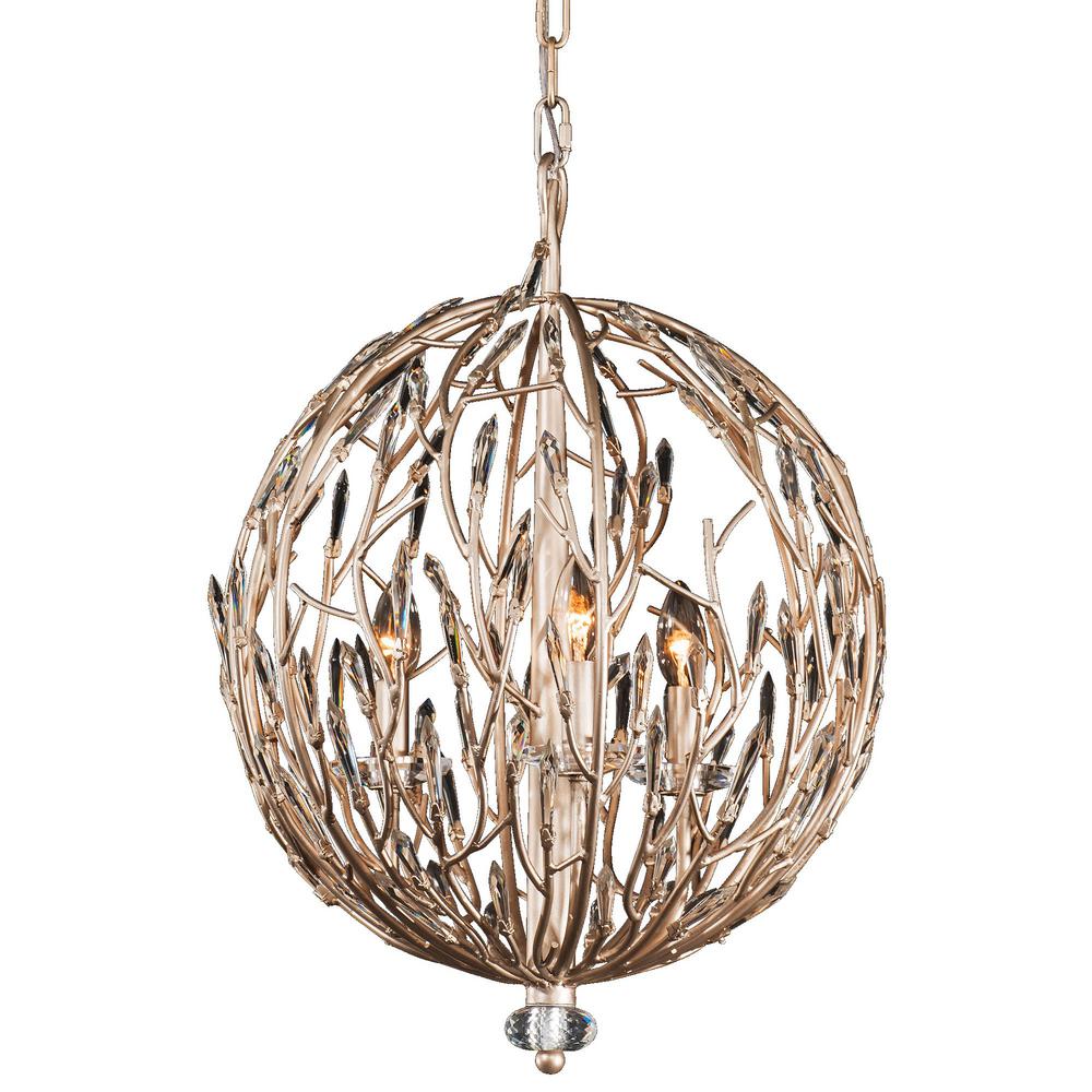 Globe Gold No Shade Pendant Lights Lighting The Home Depot Bask 3 Light Gold Dust Orb Pendant