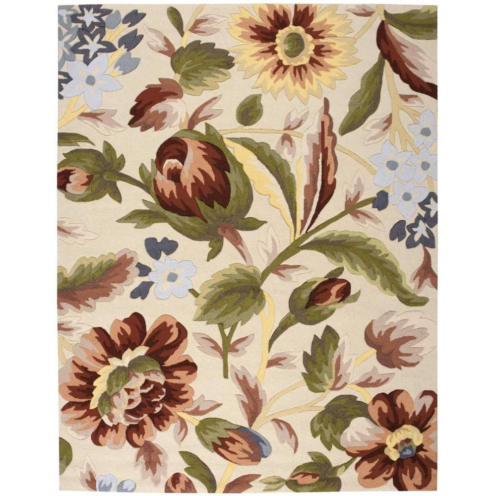 Nourison Fantasy Ivory 8 Ft X 10 6 In Area Rug 137272 The Nourison Fantasy Ivory 8 Ft X 10 6 In Area Rug
