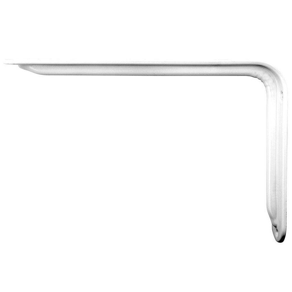 Everbilt 9.1 in. x 5.8 in. White Designer Shelf BracketEB0036WT