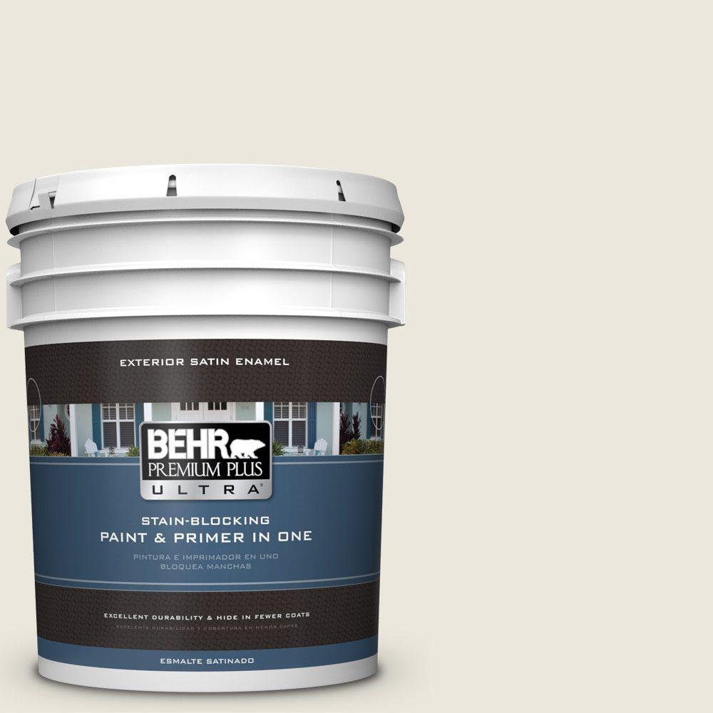 BEHR Premium Plus Ultra 5gal. BXC32 Picket Fence White Satin Enamel