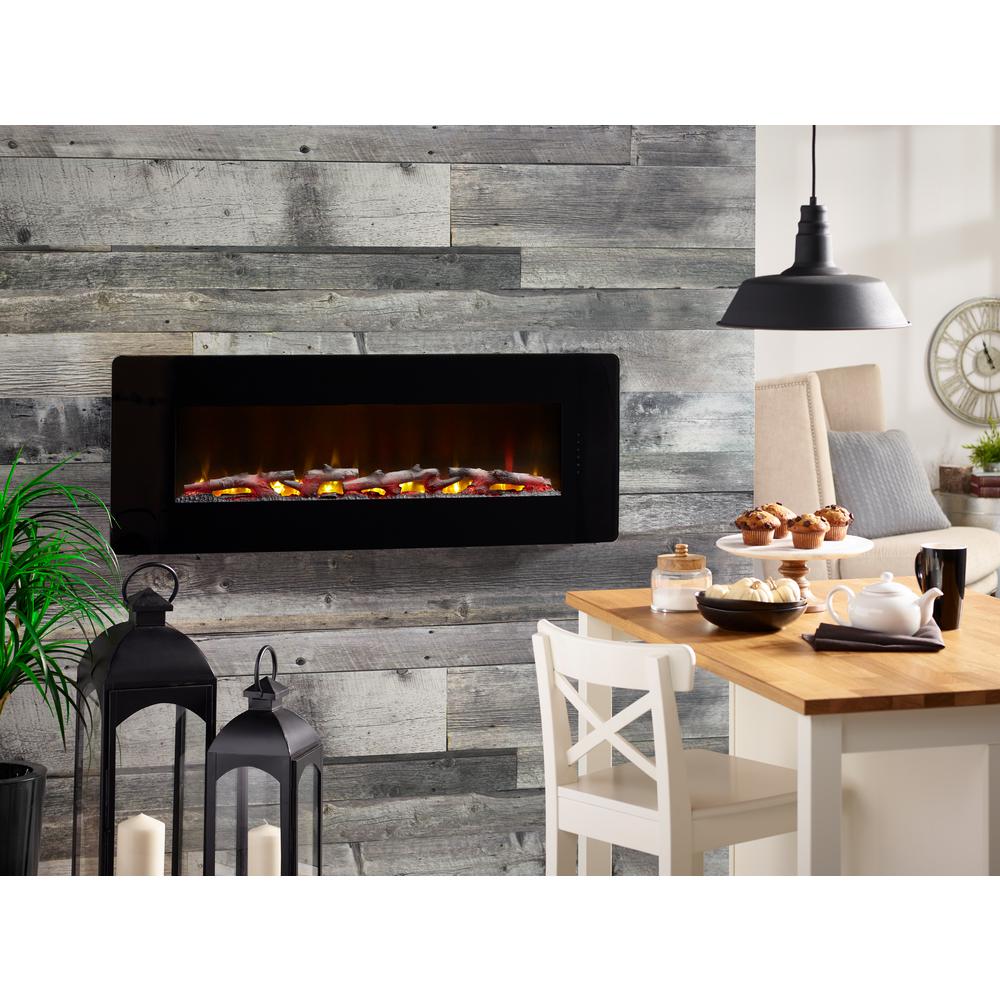 Winslow 48 In Wall Mount Tabletop Linear Electric Fireplace Black