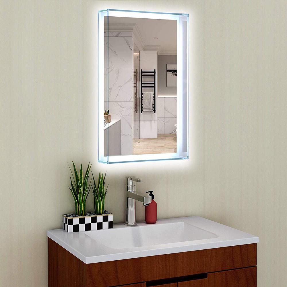ATLANTA LED Illuminated Bathroom Mirror with Weather Station and Touch Switch