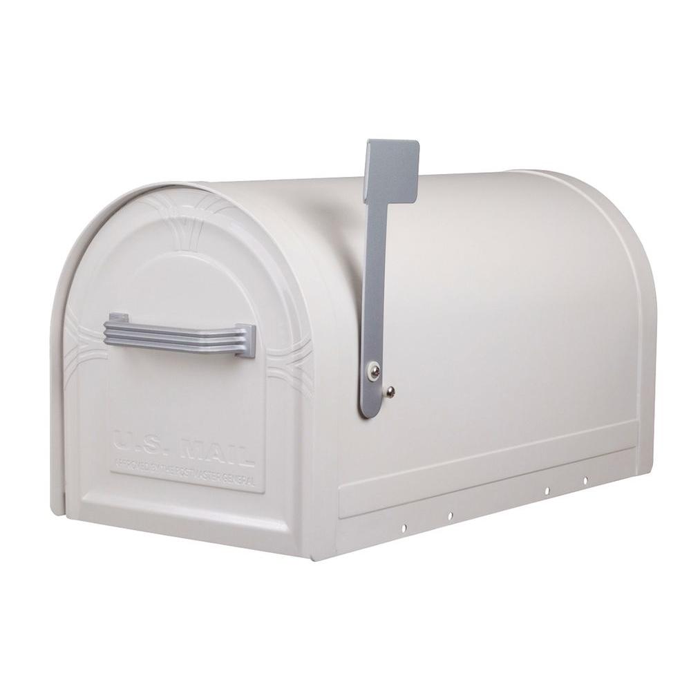 Gibraltar Mailboxes Wyngate Locking PostMount Mailbox in WhiteWM16KW01 The Home Depot