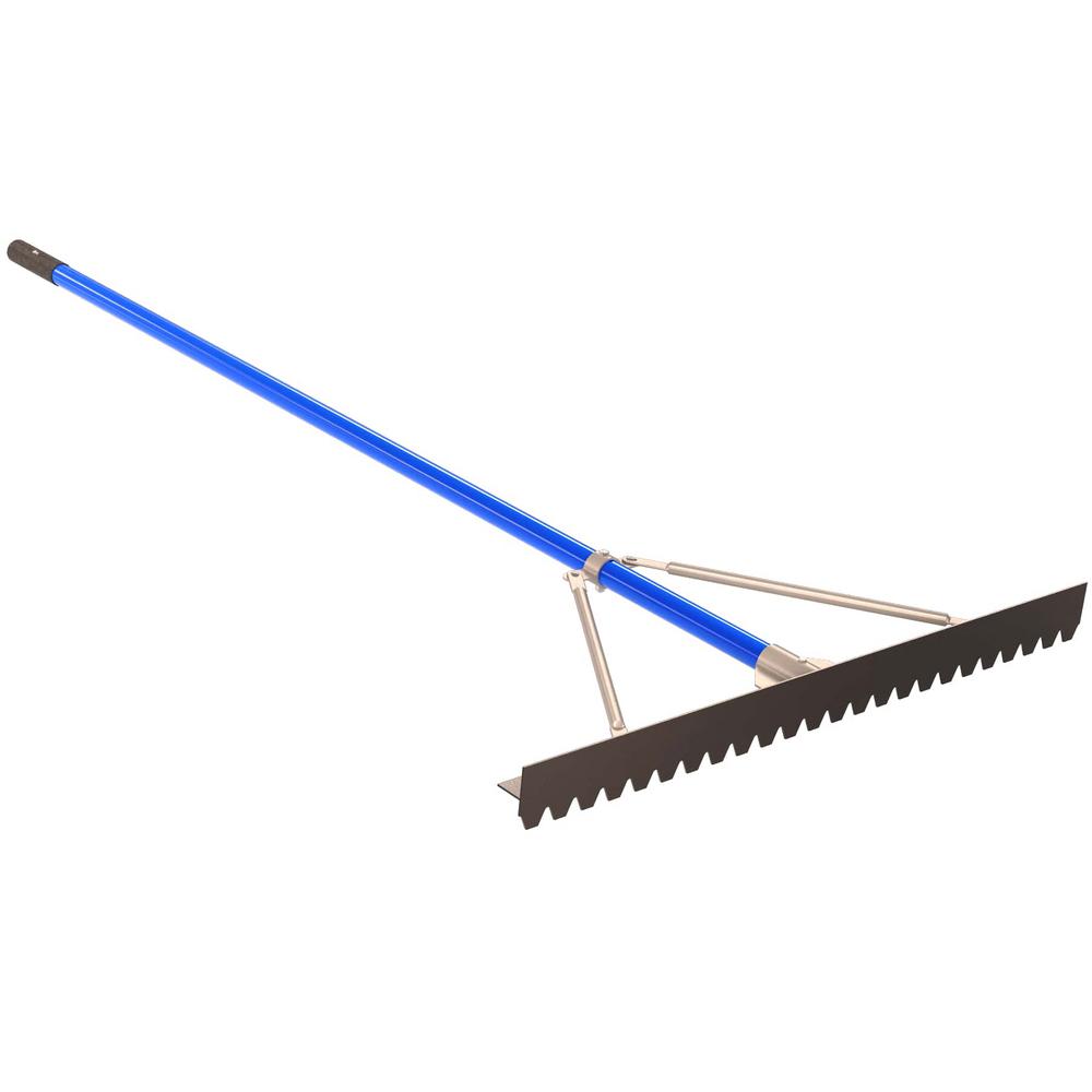 Bon 6 ft. Aluminum Handle 36 inch Blunt Tooth Asphalt Lute Rake by Bon