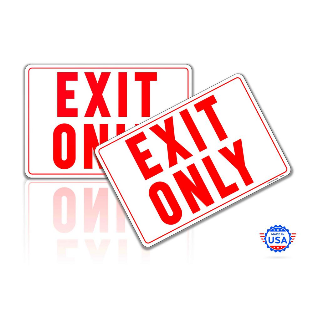 safetysignsdepot 7 in. x 10 in. Exit Sign Stickers Reflective UV ...