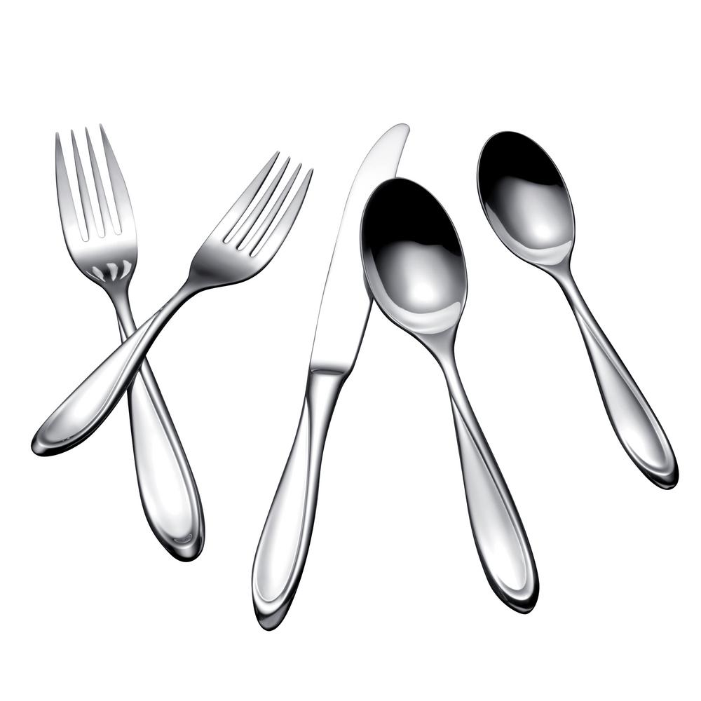 UPC 717182019200 product image for Escapade 20-Piece Polished Silver Stainless Steel Flatware Set Service for 4 | upcitemdb.com