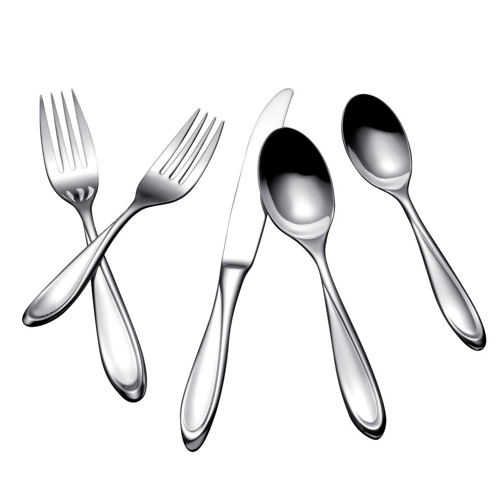 Yamazaki Escapade 20Piece Polished Silver Stainless Steel Flatware Set