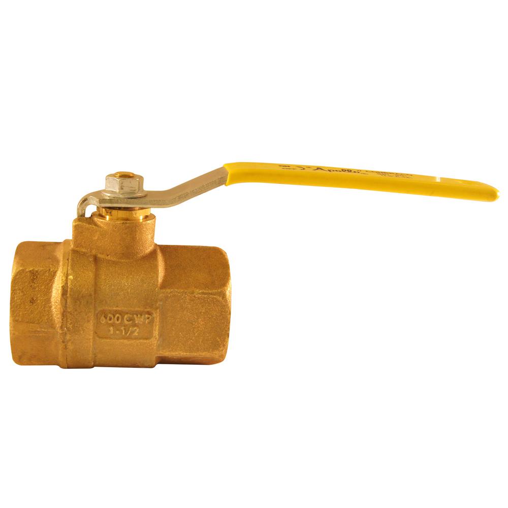 Apollo 11/2 in. Bronze FNPT x FNPT Threaded Ball Valve7010701 The