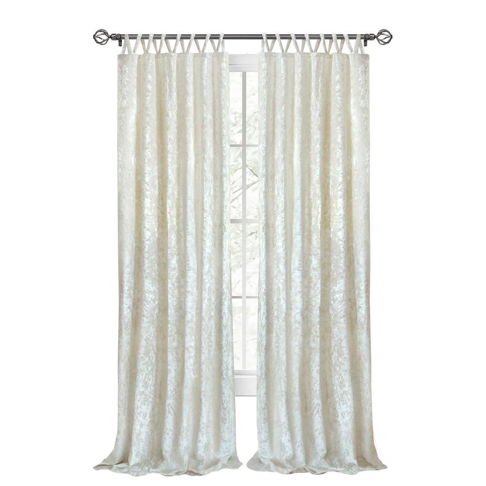 Achim Harper 50 In W X 84 L Criss Cross Tab Top Curtain Panel Criss Cross Tab Top Curtain Panel