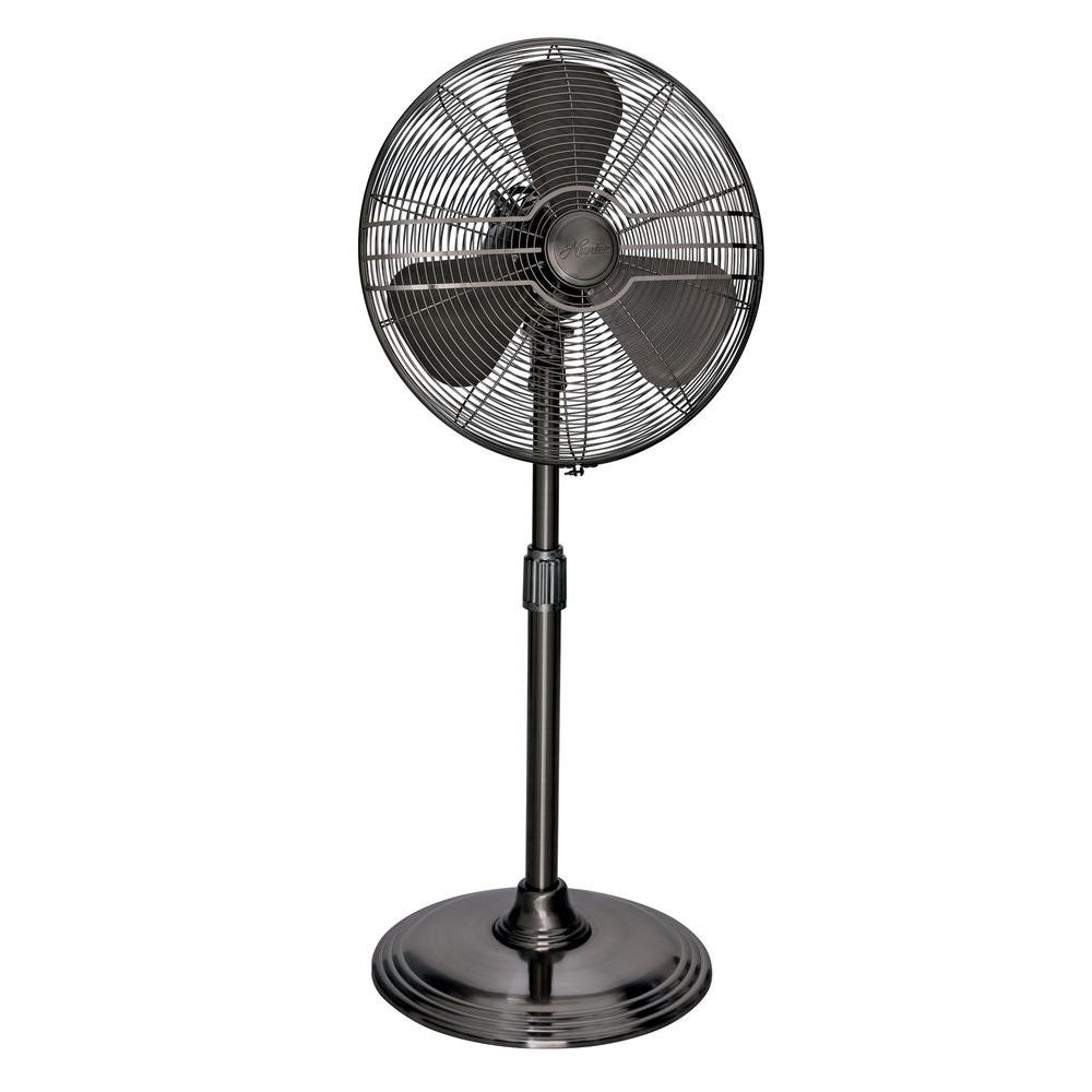 commercial electric adjustable height 20 in shroud oscillating pedestal fan