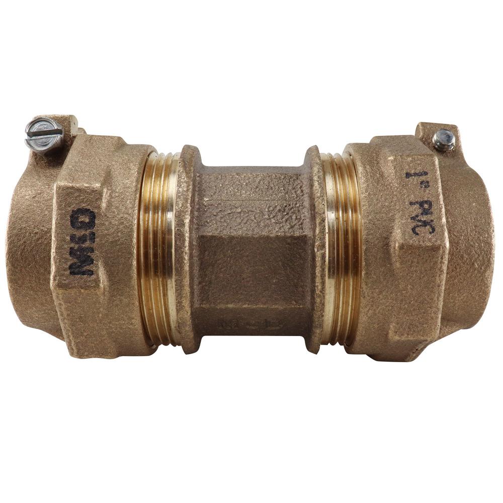 A.Y. McDonald 1 in. x 1 in. Comp x Comp Lead Free Brass PVC Compression Pack Joint Union5142