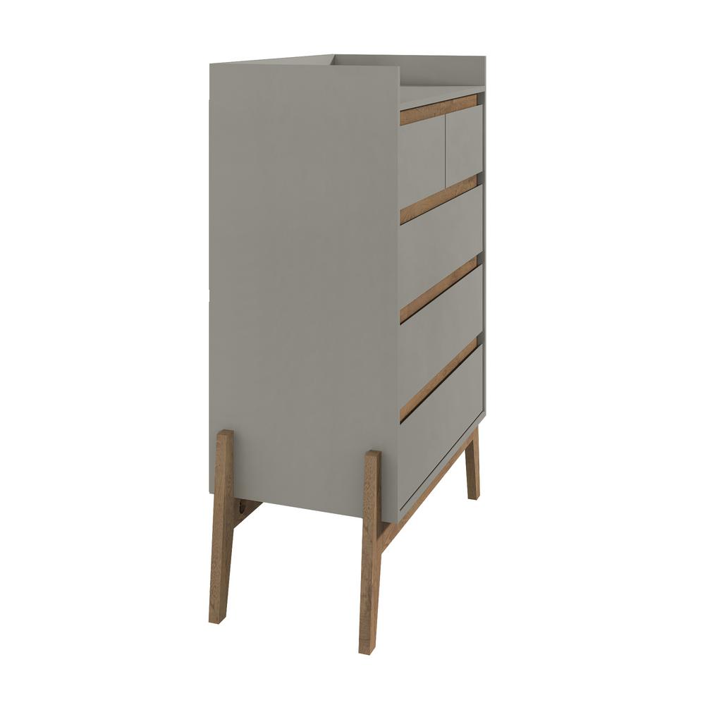 Manhattan Comfort Essence 48 23 In Tall 4 Drawer Grey Dresser