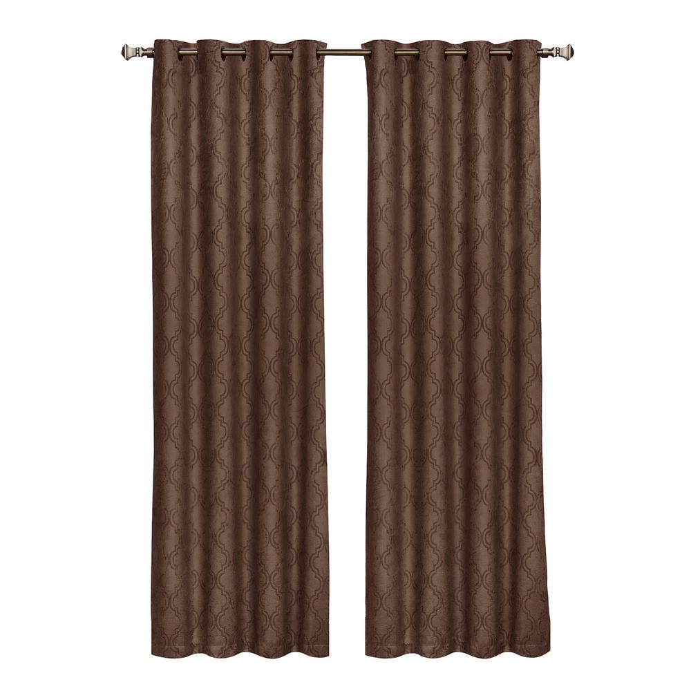 Bella Luna Semi Opaque Newbury Lattice 54 In W X 84 In L Room
