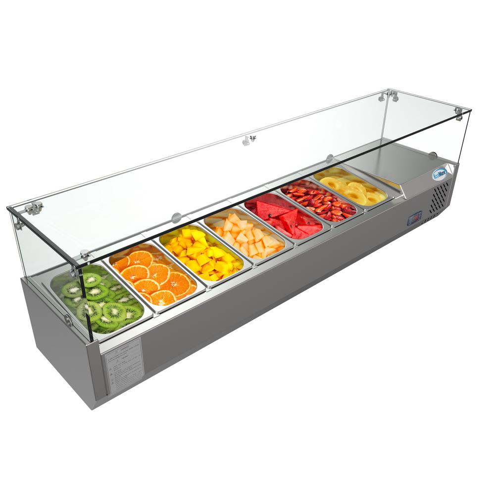 Koolmore 59 in. W 7Pan 1 cu. ft. Commercial Countertop Refrigerator