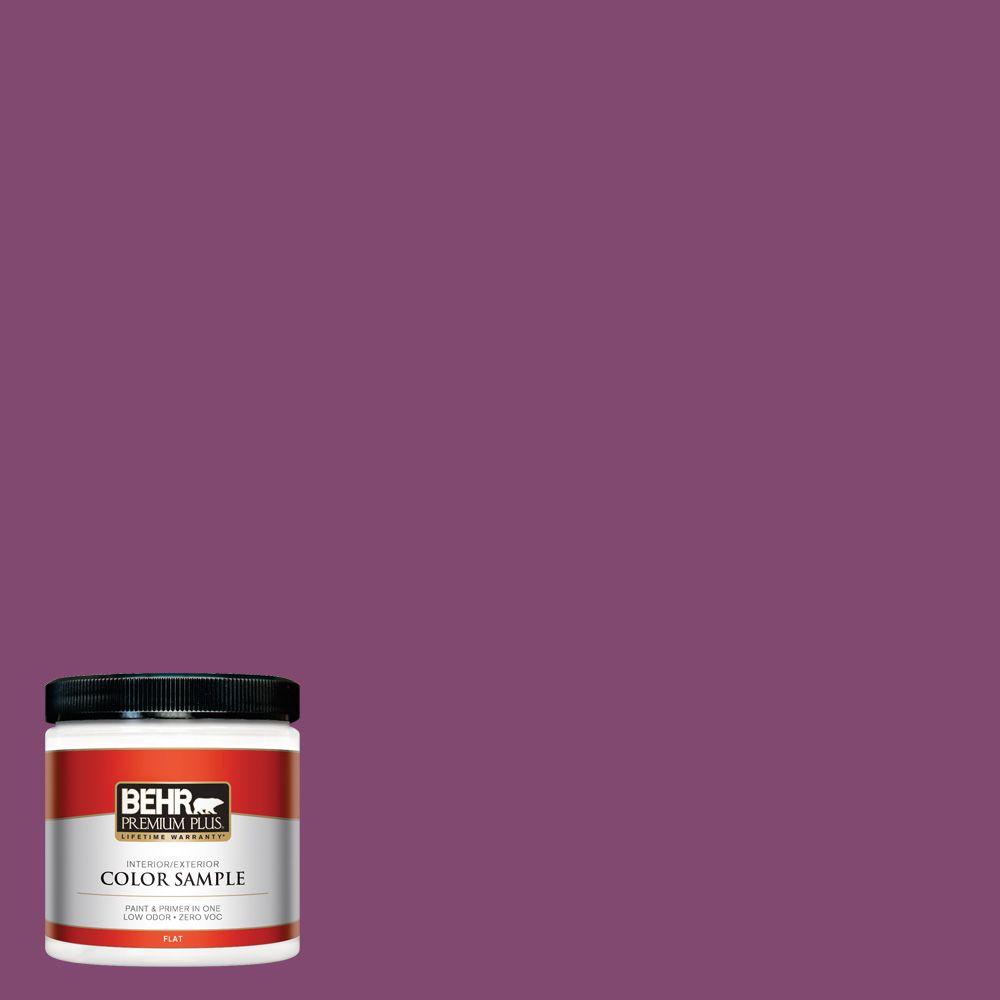 BEHR Premium Plus 8 oz. #680B-7 Sugar Plum Interior/Exterior Paint ...