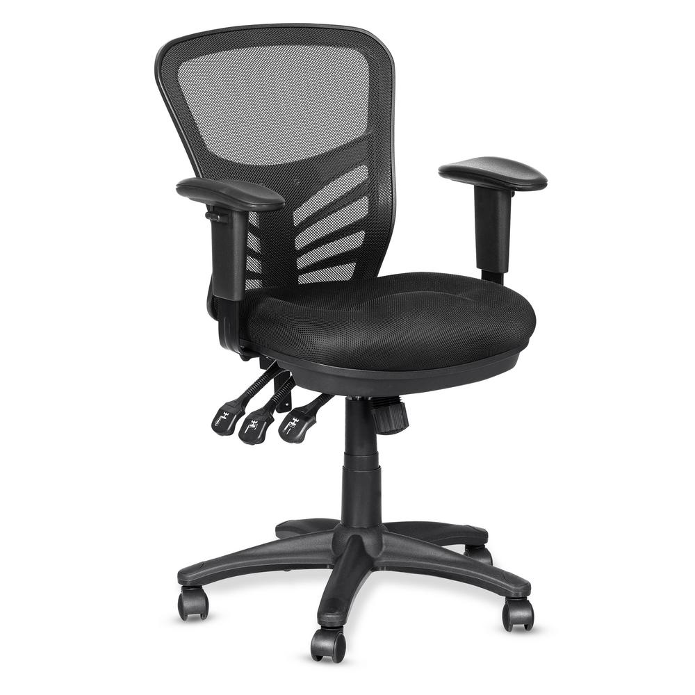 Edgemod Brighton Office Chair In Black Hd 288 Blk The Home Depot