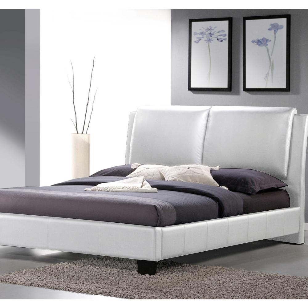 Baxton Studio Sabrina White King Upholstered Bed-28862-4085-HD - The ...