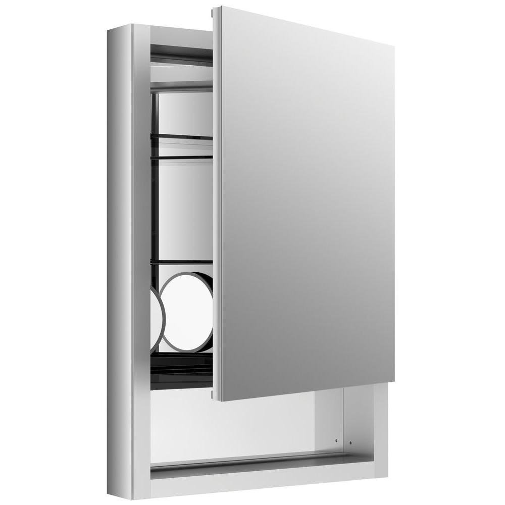 Kohler Verdera 20 In W X 30 In H Recessed Medicine Cabinet In Anodized Aluminum K 99005 R Na The Home Depot