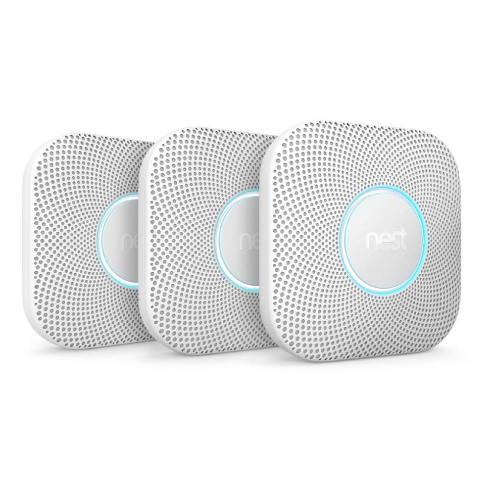 Nest Protect Battery Smoke And Carbon Monoxide Detector 3 Pack 