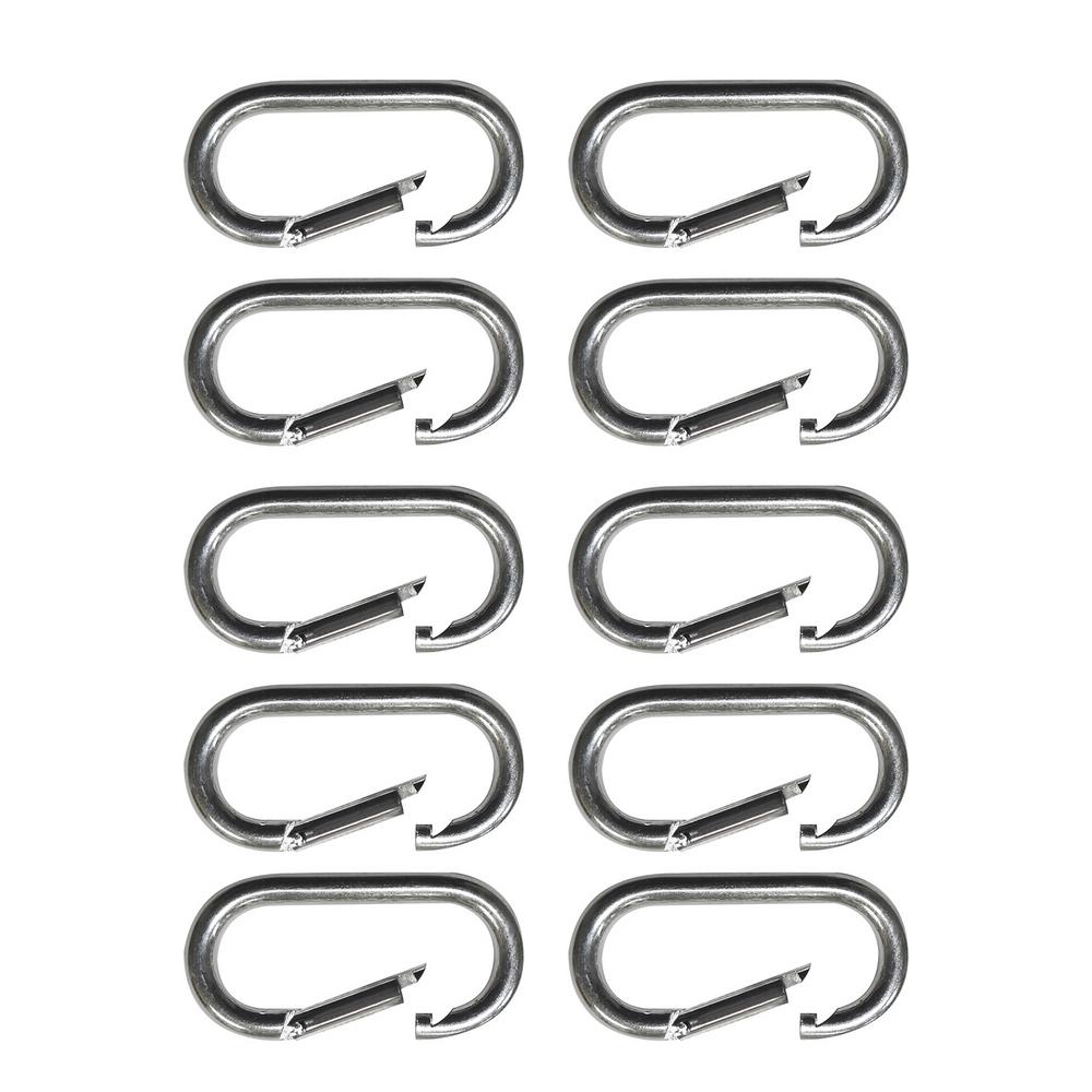 10, 3//8 D Shape Locking Carabiner Zinc Plated Quick Link Camp Oval Quick Link Chain Connector Screw Lock Carabiner Key Ring Oval Locking Carabiner Screw Lock Carabiner