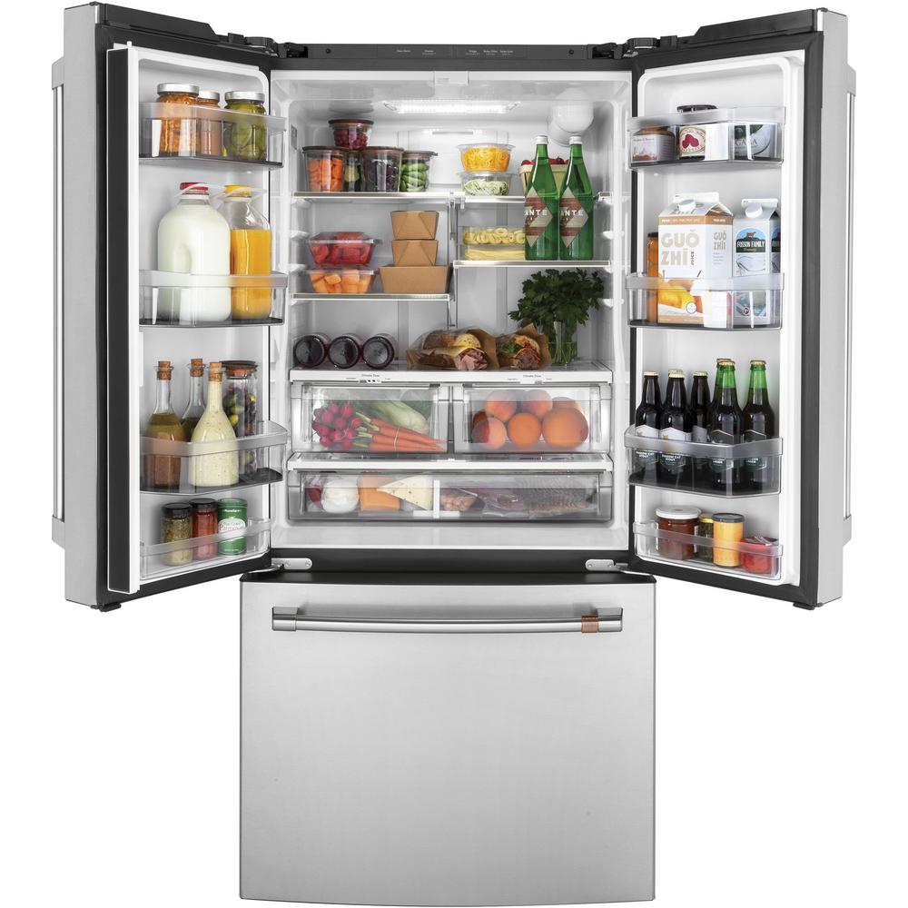 Cafe 18 6 Cu Ft French Door Refrigerator In Stainless Steel