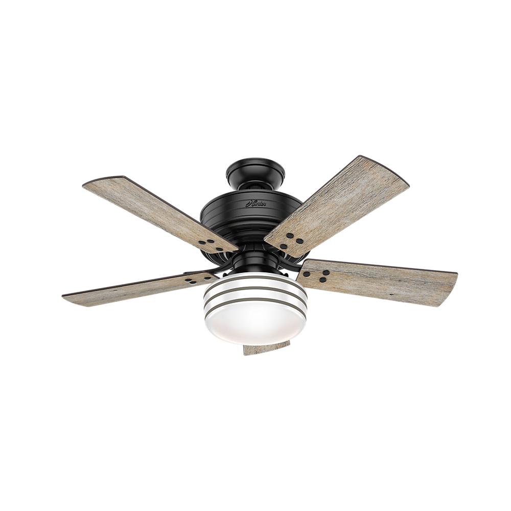Hunter Cedar Key 44 In Indoor Outdoor Matte Black Ceiling Fan With Hunter Cedar Key 44 In Indoor Outdoor Matte Black Ceiling Fan With Light Kit