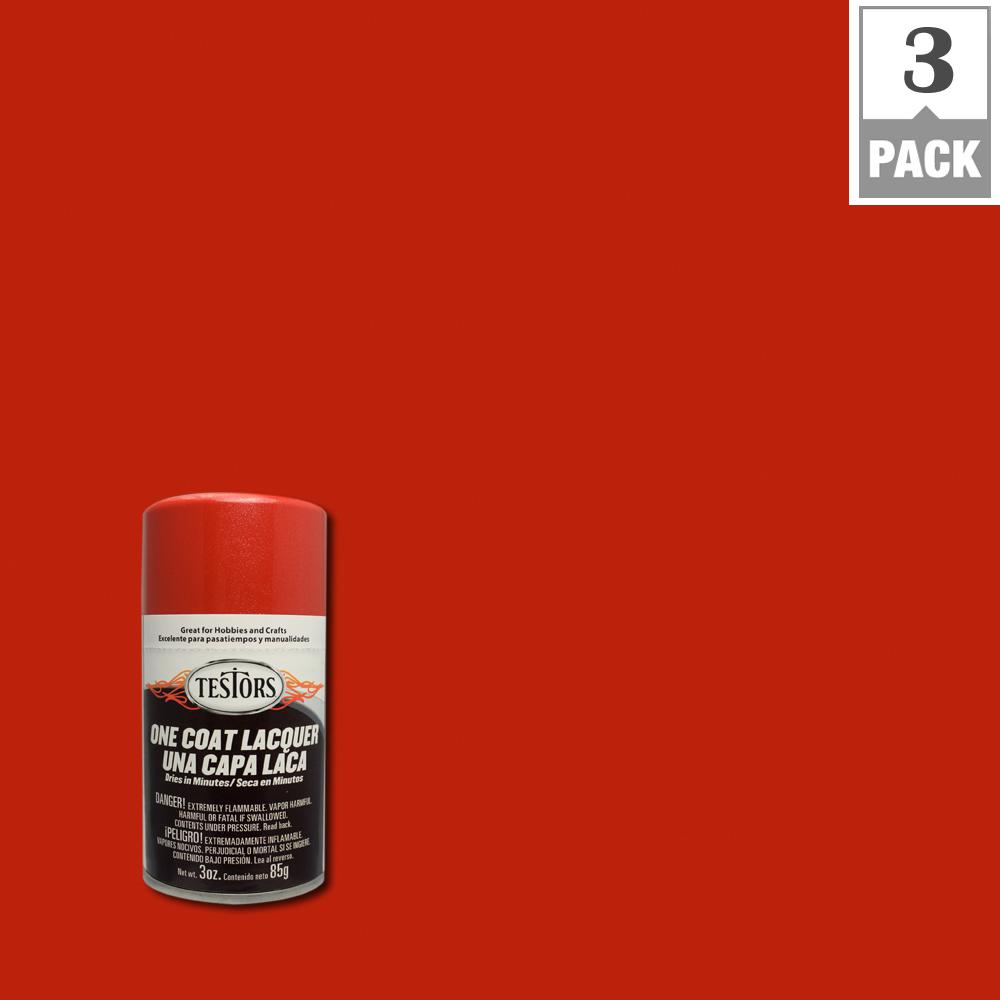 Testors 3 oz. Mythical Maroon Lacquer Spray Paint (3Pack)1838MT The