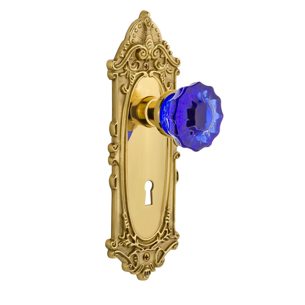 Nostalgic Warehouse Victorian Plate Interior Mortise Crystal