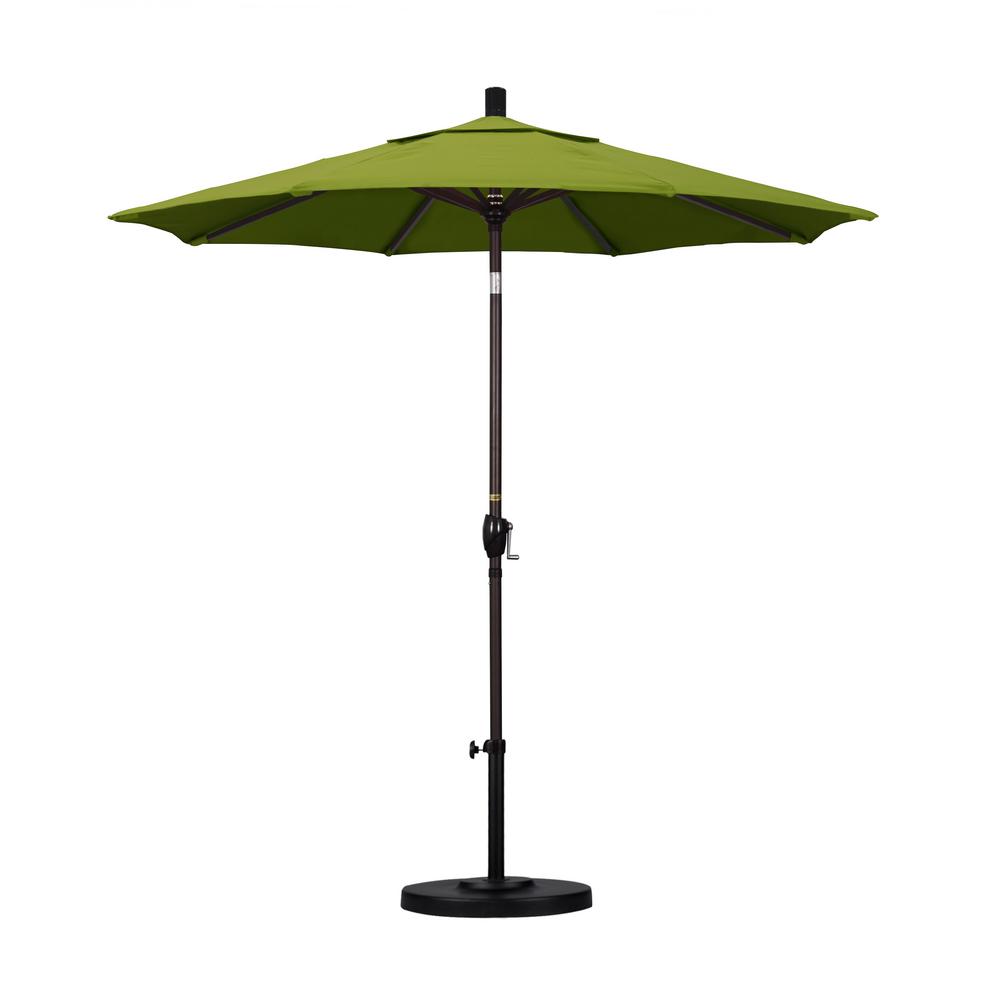 California Umbrella 9 Ft Aluminum Push Tilt Patio Umbrella In Kiwi Olefin Gspt908302 F55 The Home Depot