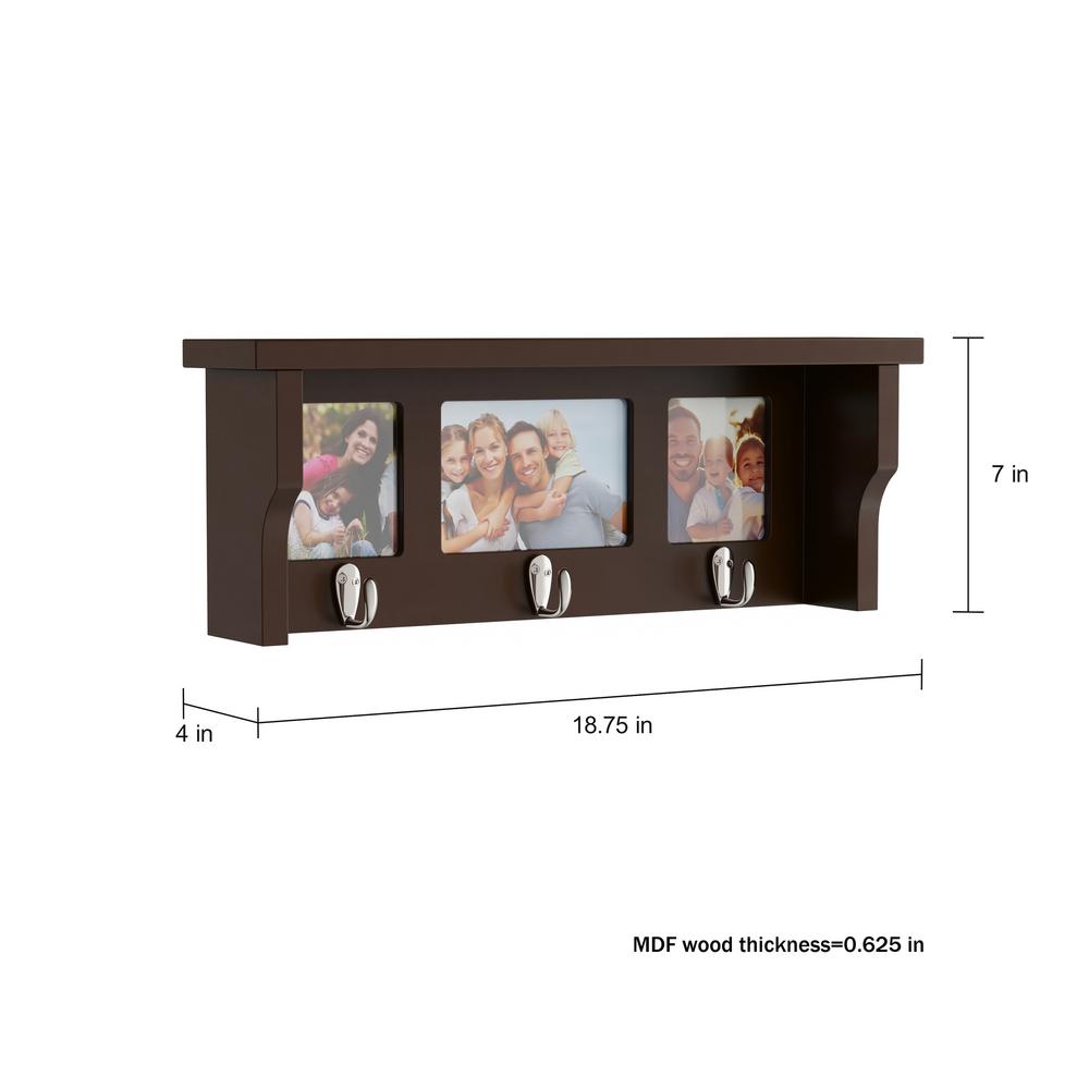 Lavish Home 18 75 In L X 4 In W X 7 In H Brown Wood Decorative