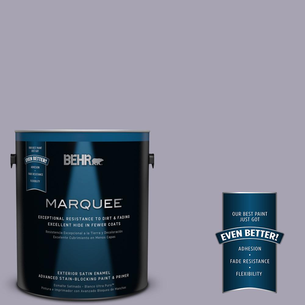 BEHR MARQUEE 1-gal. #N560-3 Luxe Lilac Satin Enamel Exterior Paint ...