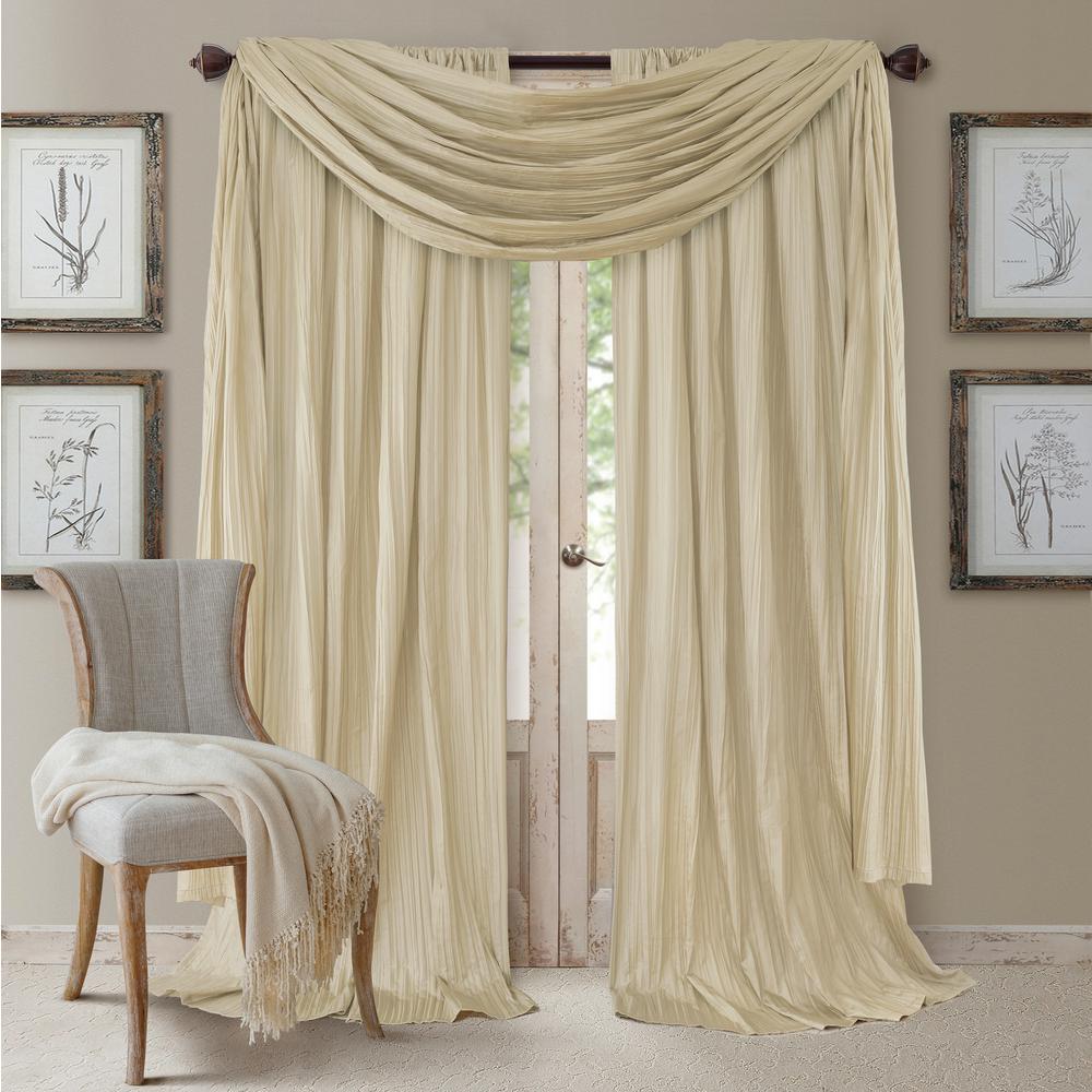 Elrene Athena Faux Silk Window Curtain And Scarf Set 026865857177 Athena Faux Silk Window Curtain And Scarf Set