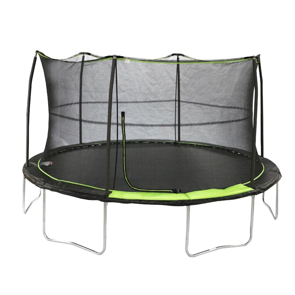 Jumpking 14 Ft Trampoline With 6 Pole Enclosure Jk146p Dal The Home Depot